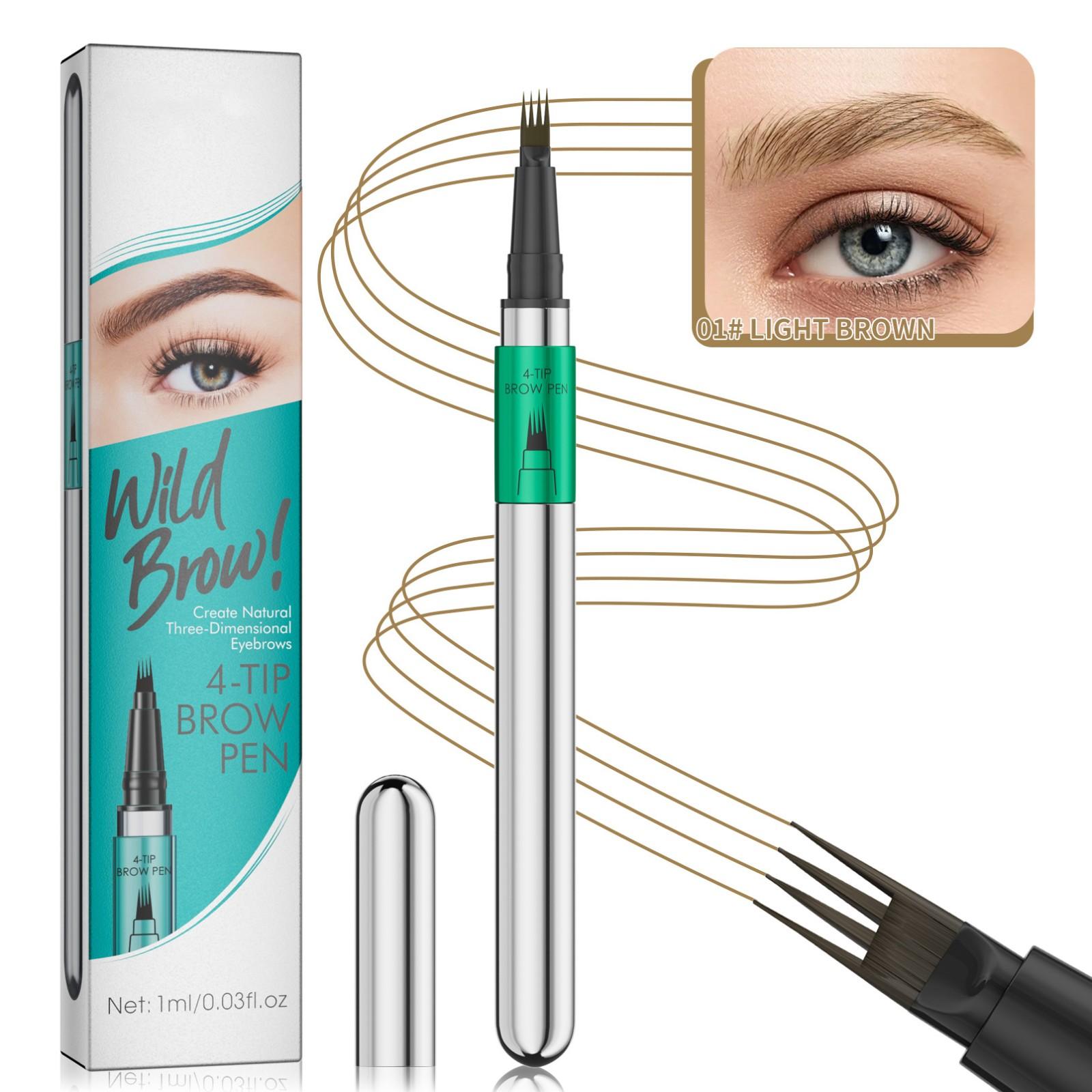 

Четырехзубцовый жидкий карандаш для бровей Гладкий водостойкий наконечник-кисточка Четырехзубцовый жидкий карандаш для бровей One Size