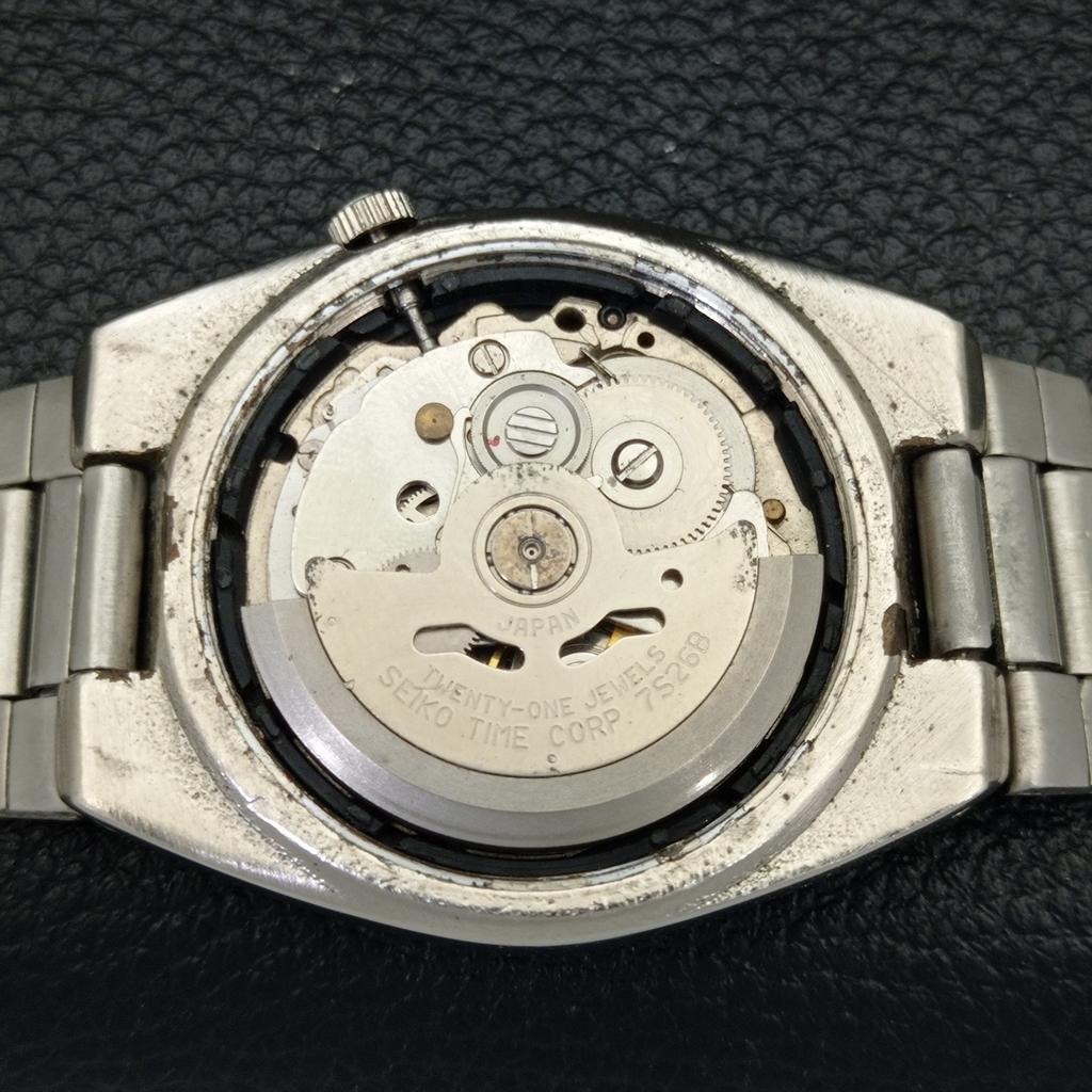 USED GENUINE VINTAGE SEIKO 5 AUTOMATIC JAPAN MENS WHITE DIAL WATCH a433700-2 R118-a433700