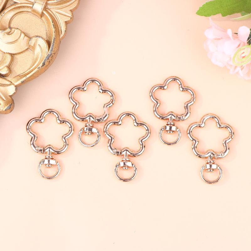 

5 шт. Цинковый сплав Цветок Вращающиеся Застежки-лобстеры Вращающиеся Ремни Триггерные карабины Соединитель для ремня Для DIY Сумки Брелки Кольцо золотой
