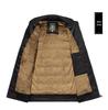 Men's Fleece-Lined Windproof Waterproof Plus Size Stand-Up Collar Sleeveless Jacket for Middle-Aged and Elderly Warm Heart Protection