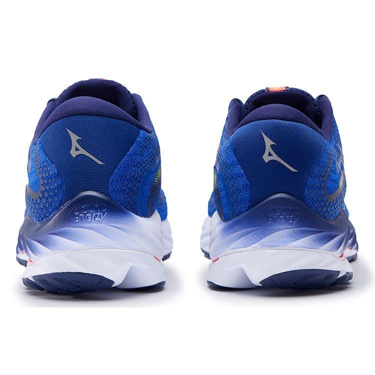 Mizuno Wave Rider 27 Comfortable Breathable Lightweight Shock Absorbing Mesh Running Shoes Men Sneakers Blue J1GC230305