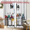 2pcs, 2D FLAT PRINTING Curtains (Without Rod) Cute Cat Parade Festive Fashion Curtains Fabric Curtains Decorations Outdoor Use