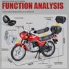 Jinlida GS125 Retro Motorcycle Alloy Model with Shock Absorption.