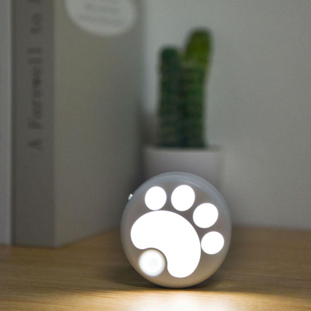 With Motion Sensor Cat Paw Night Lamp USB Rechargeable Wireless LED Light  Kitchen