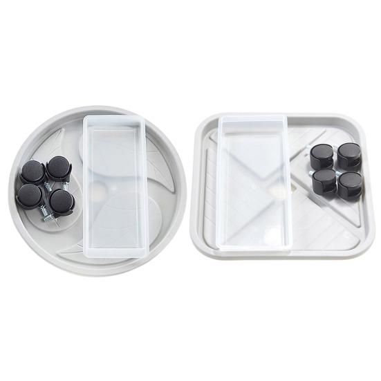 Plant Caddy with Wheels Heavy Duty Planter Pallet with Detachable Drainage Tray Rolling Planter Pot Stand Dolly for Indoor Outdoor Plants Balcony