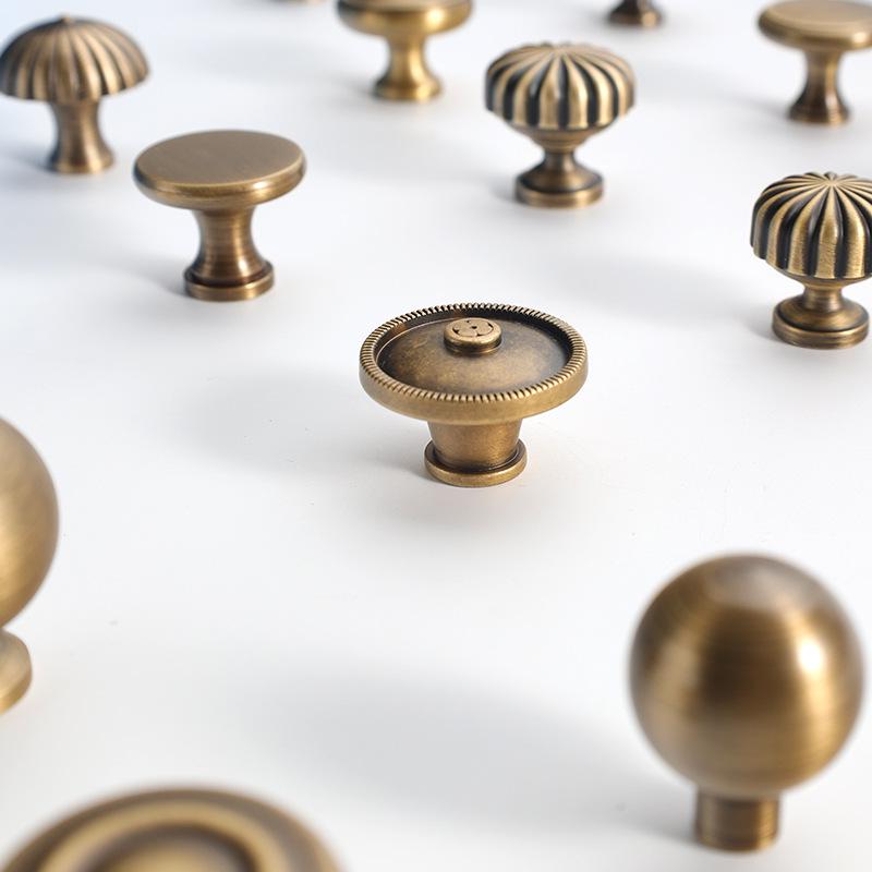 Antique Bronze Round Ball Cabinet Drawer Pull Handle