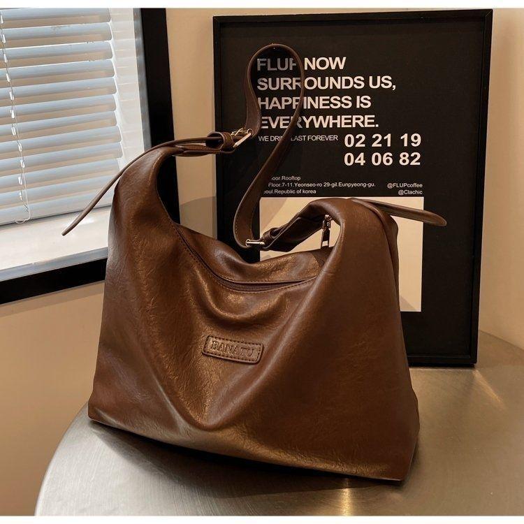 2025 Sommer Koreanischer Stil Weiches Leder Große Kapazität Damen Schulter-Tragetasche