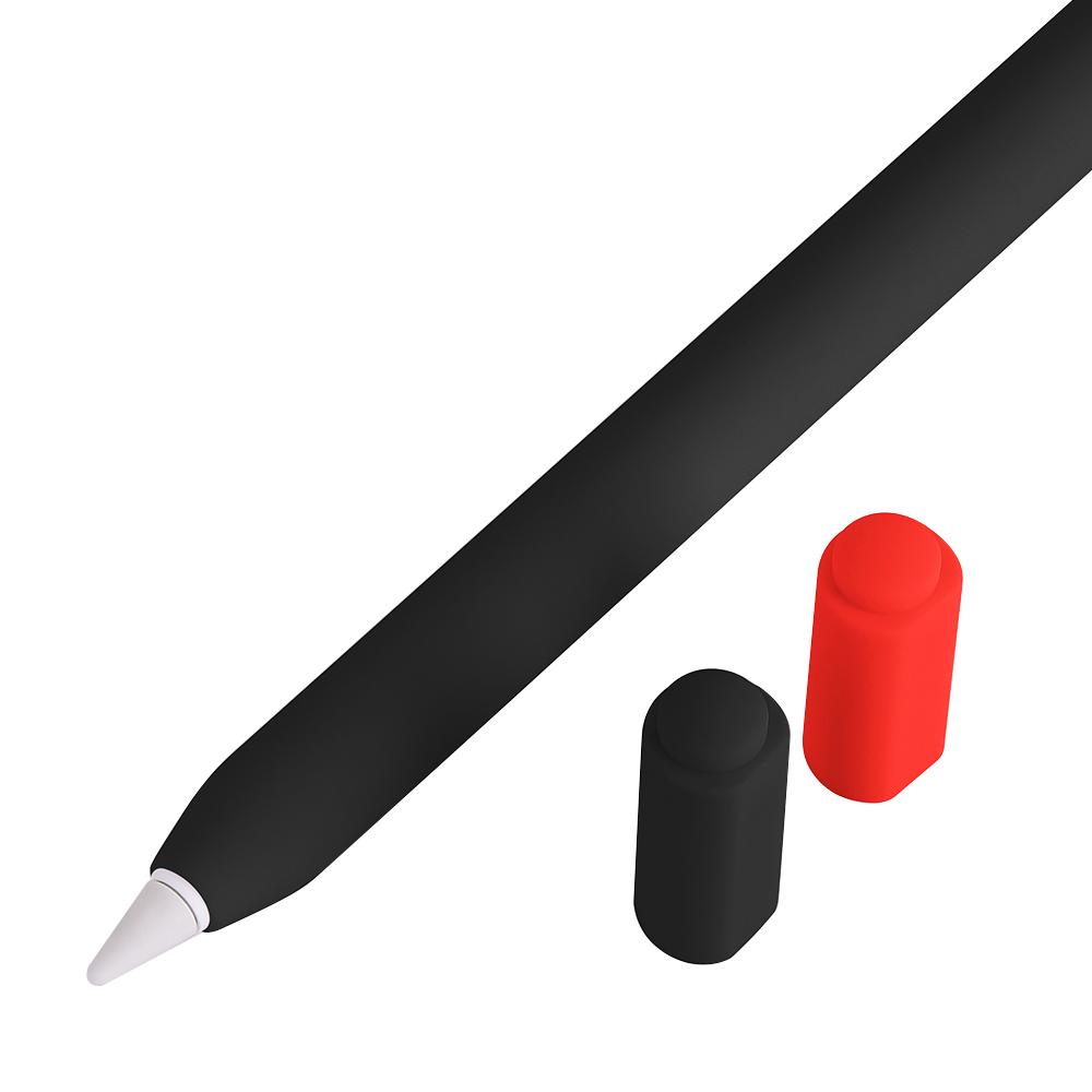 

For Apple Pencil (USB-C) Silicone Sleeve with 2 Tip Caps,Drop-Proof Stylus Protective Case Black