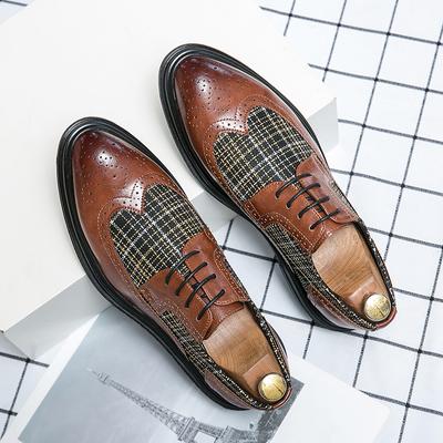 Men 'S Dress Oxford Shoes Fashion Genuine Leather Printing Brogue Wedding Party Formal Business Shoes For Men Comfy Leather Shoes