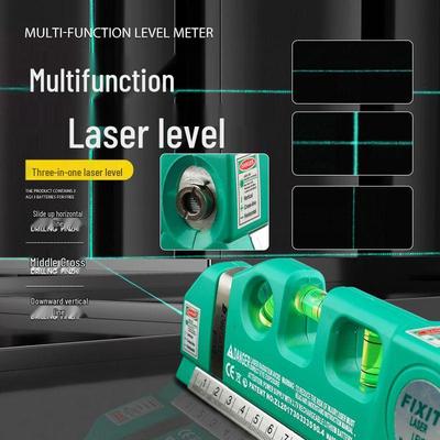 High-Precision Green Light Laser Level with Infrared Line Marker & Multifunctional Tape Measure