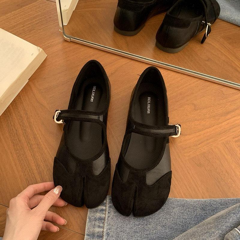 Fashion Fashion Buckle Strap Women Mary Janes Flats Shoes Luxury Female Shallow Footwear Strange Toe Ladies Flats Shoes lady