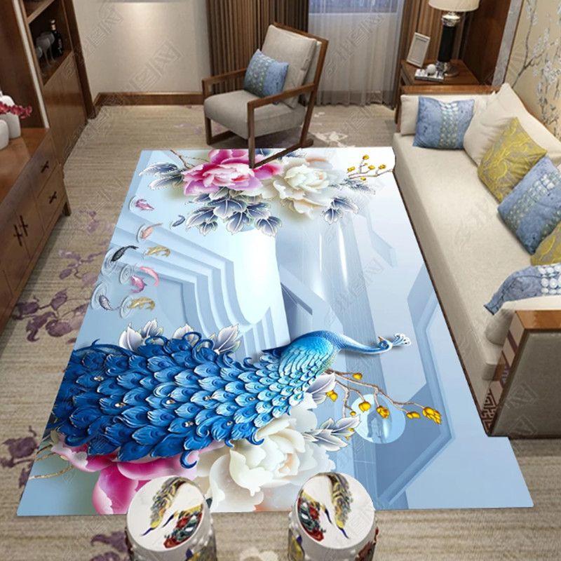 New Chinese Living Room Carpet Home Luxury Bedroom Bedside Large Area Mat Office Commercial Carpets Washable Entrance Doormat
