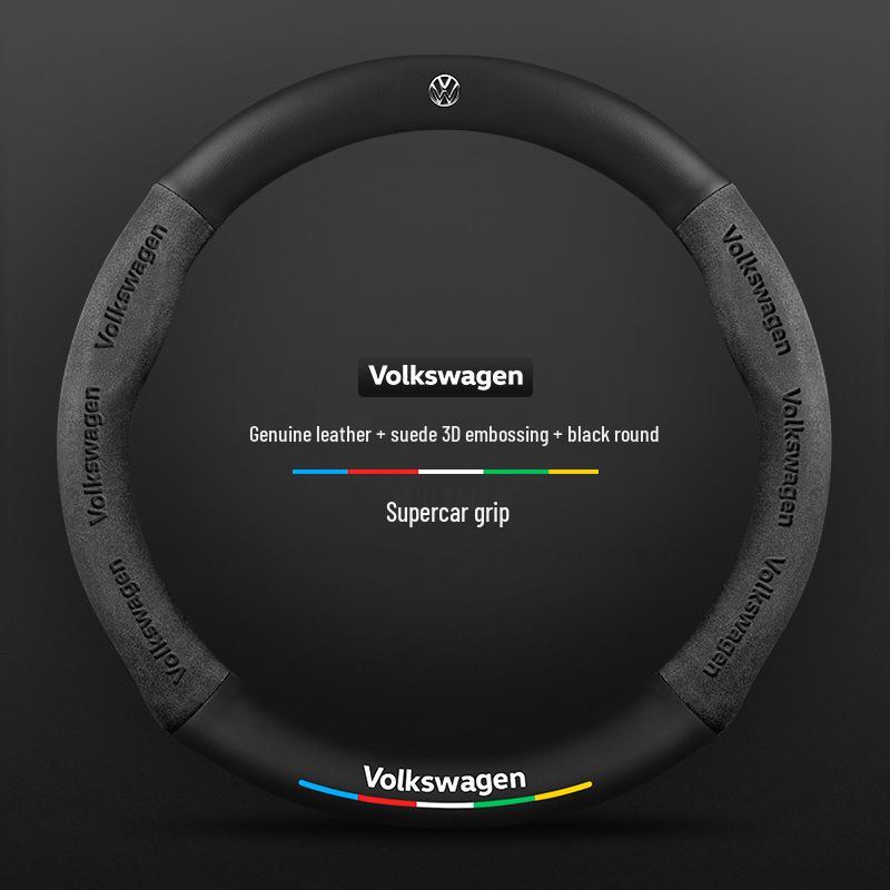 Κάλυμμα Τιμονιού Volkswagen Golf (2010-2023): Σουέτ R-Line Ανθρακονήματα για Μοντέλα 6/7/8 Pro