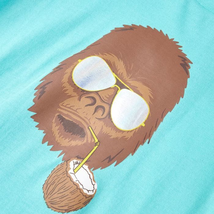 Children's T-shirt with Short Sleeves Aqua 92/104/116/128/140