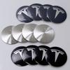 4Pcs Car Wheel Center Cover Stickers Auto Hub Cap For Tesla Model 3 Model S Model X Model Y Roadster WYE Coil Launch Accessories