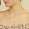 Cazador Stainless Steel Fashion Cute Animal Horse Pendant Necklace for Women Girls Gold Color Chain Necklaces Birthday Gifts