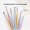 6Pcs Candy Color Nail Art Brushes Detail Painting Design Pen Phototherapy Gel Drawing Tool Manicure Brushes