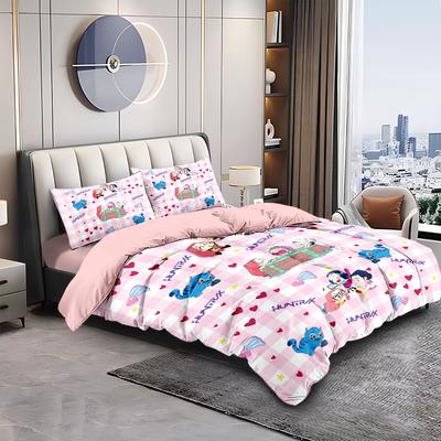 3pcs K-Pop Demon Hunters Printed Coreless Bedding Set Soft Dormitory Bedroom Multiple Sizes Machine Washable