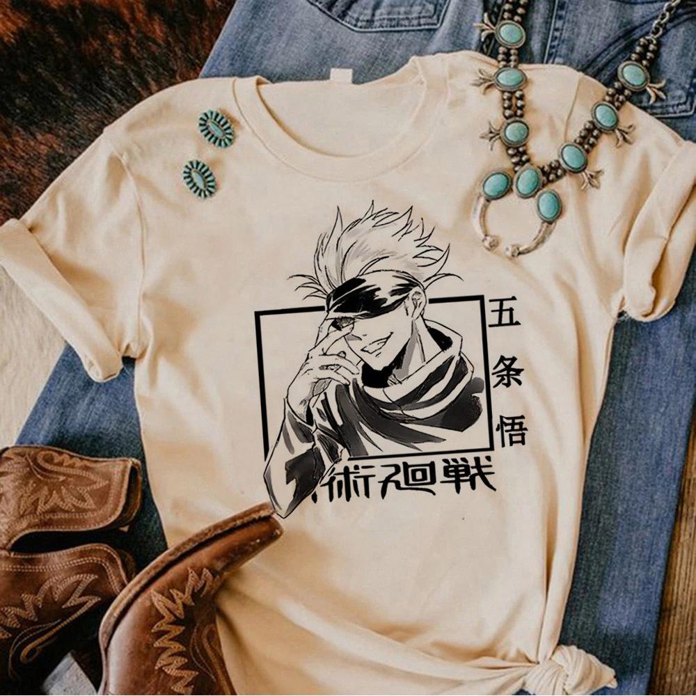 Jujutsu Kaisen shirt female korean clothes anime Grunge Gothic graphic Psychedelic Trendy korean clothes Breathable Graphic