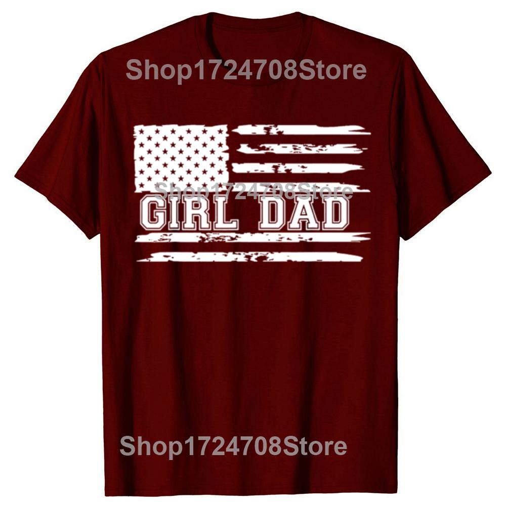 Funny Proud Dad of Girls Dad Xmas Fathers Day Graphic Tshirts Men Womens Fashion Casual Tshirt Cotton Loose Oversized T Shirt