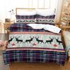 Christmas New Pattern Digital Printing Three-Piece Set 3D Three-Dimensional Polished Chemical Fiber Quilt Cover Pillowcase To Picture
