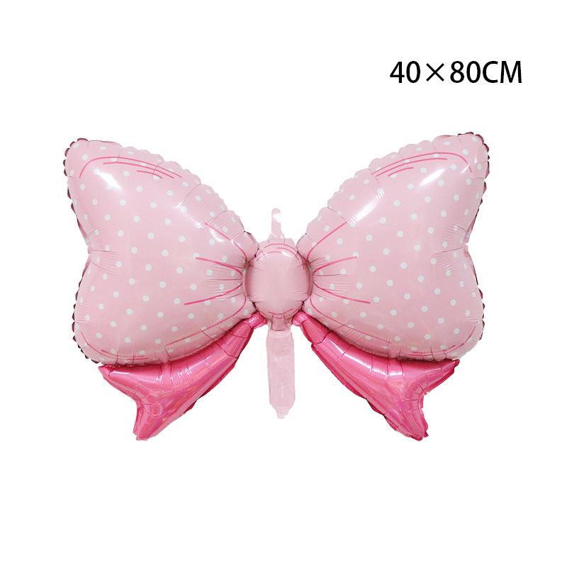 

Большой матовый бант шар Макарон бант Алюминиевая фольга шар Корейский день рождения Уличная вечеринка Украшение Candy Bow Powder