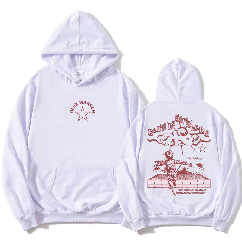 Alex Warren Alles wird gut, Kleiner Kapuzenpullover Mode Langarm Kapuzenpullover Lässiges Design Grafikdruck Pullover Unisex