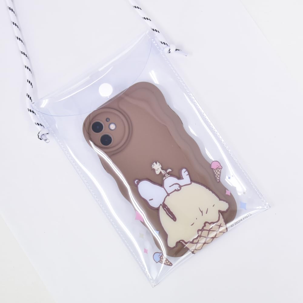 PVC Shoulder Pouch Ice Cream Snoopy SPMS-050