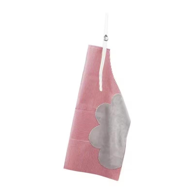 Man Woman Home Restaurant Kitchen Baking Can Wipe Hands Oil-Proof Apron 2 Pockets Adjustable Clean Apron
