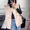 There are real shots of whole rabbit fur and fur integrated simple vest Haining fur real fur vest