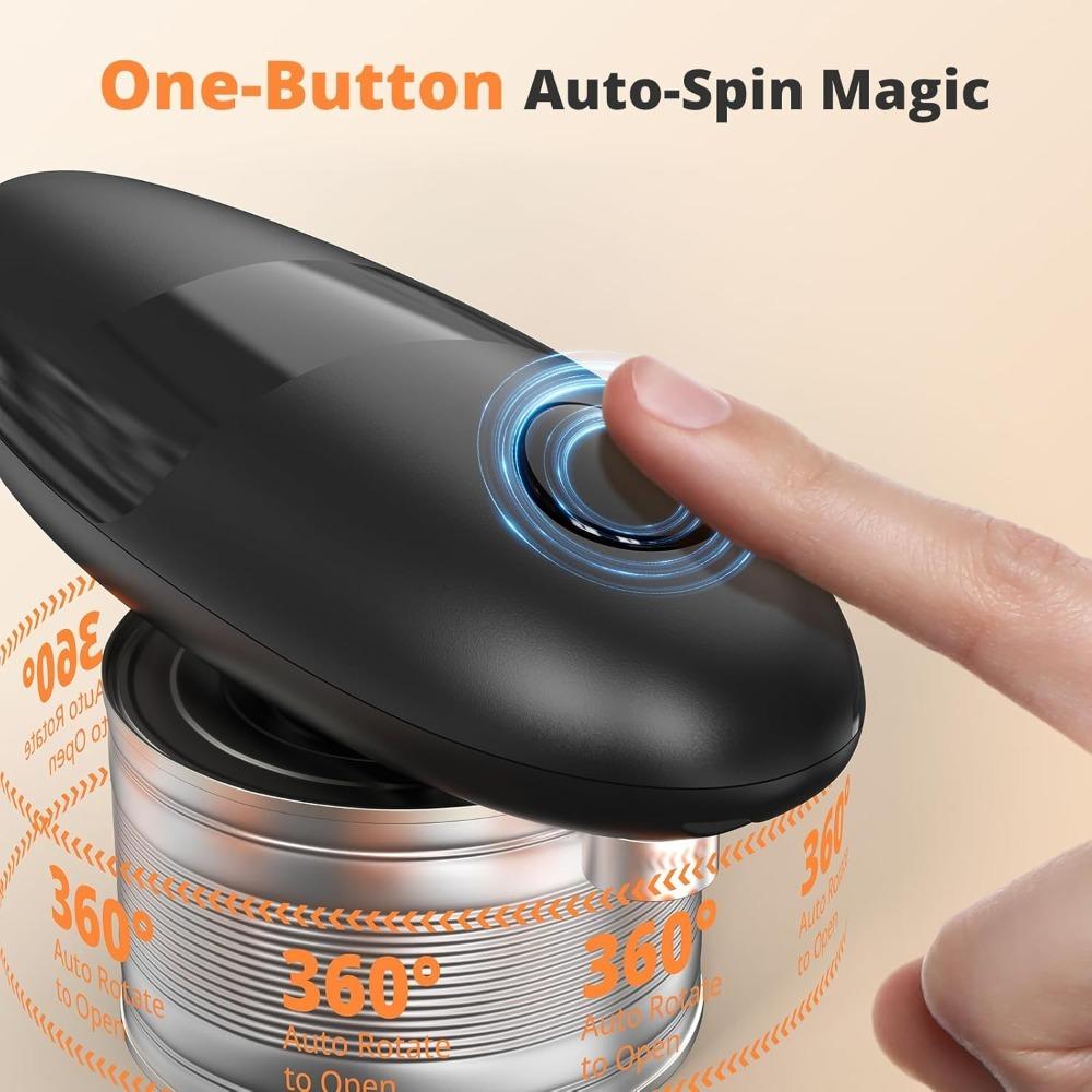 Electric Can Opener, Kitchen Accessories Can Open Almost Any Can, One-touch Automatic Opening, Kitchen Gadget with Smooth Edges