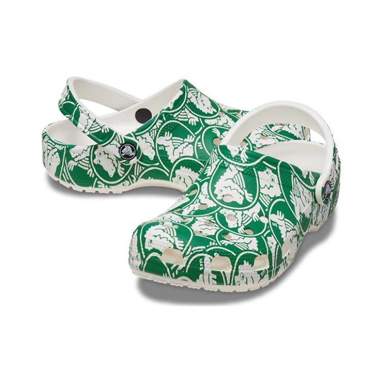 Crocs Classic Clog Unisex Green EVA Anti Slip Wear Resistant Breathable Outdoor Clogs 210003-3WH