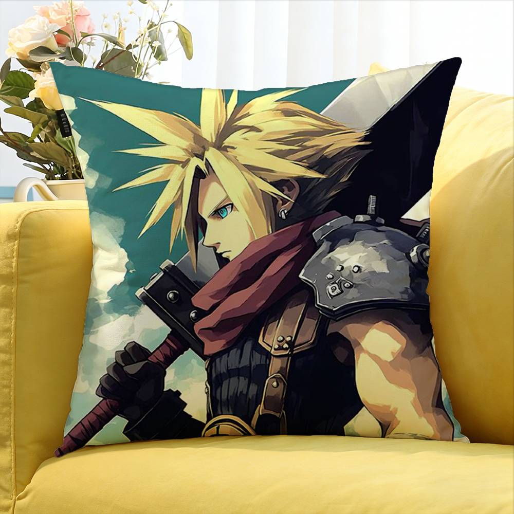 Game CCloud SStrife World Various Sizes Square Pillow Case For Car Home Bedchamber Decor