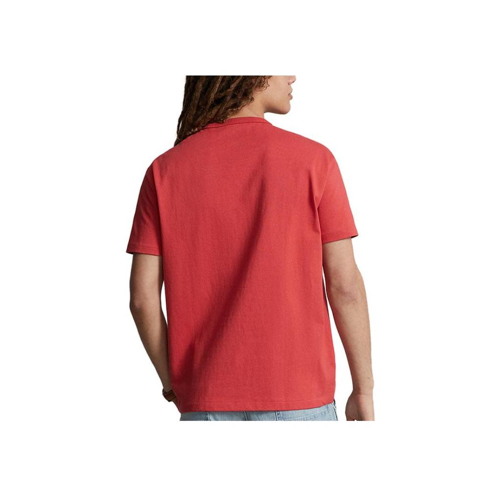 Polo Ralph Lauren FW23 Solid Color Straight Cut Casual Short Sleeve T-Shirt Men Tops Red MNPOTSH1N821835-620