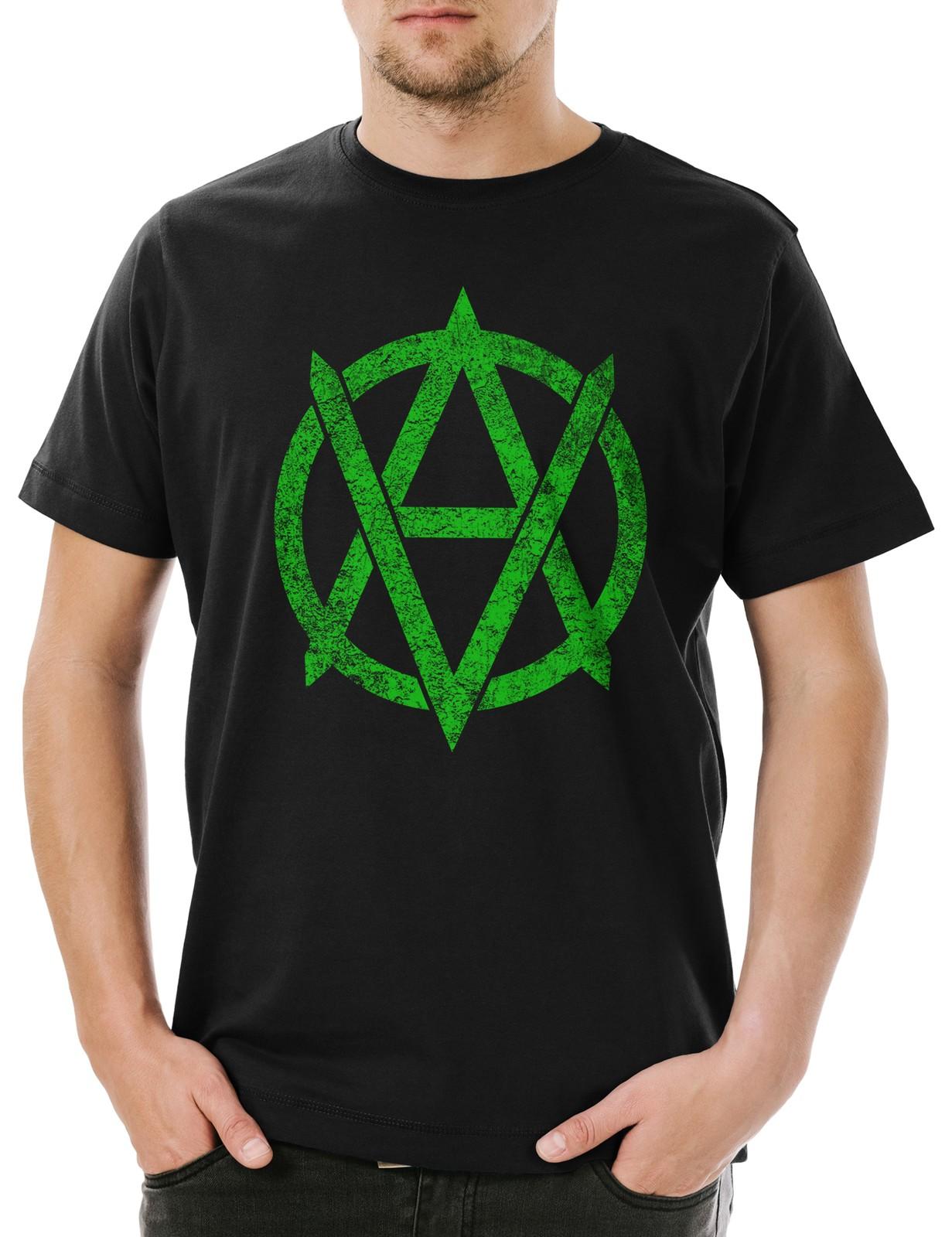 Vegananarchism Symbol Herren T-Shirt OMG Veganismus Vegetables Vegetarianism S