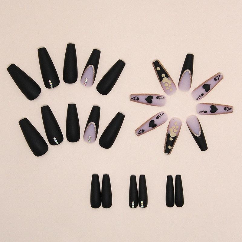 Long Ballet French Love Spades Poker Wind Explosion Europe and America Wear Nail Pads