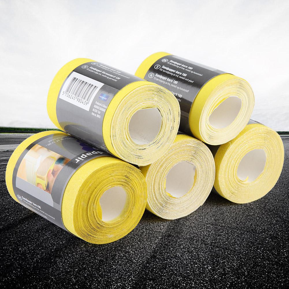 5pcs Sand Paper Roll Manual Hand Tear Sandpaper #406080120180 Abrasive Paper