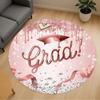 1pc Graduation Cap Round Chair Mat Area Rug - Non-Slip, Floor Mat for Office, Bedroom, and Indoor Decor -1002262