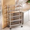 Stainless Steel Multi-Layer Kitchen Trolley for Fruits & Vegetables