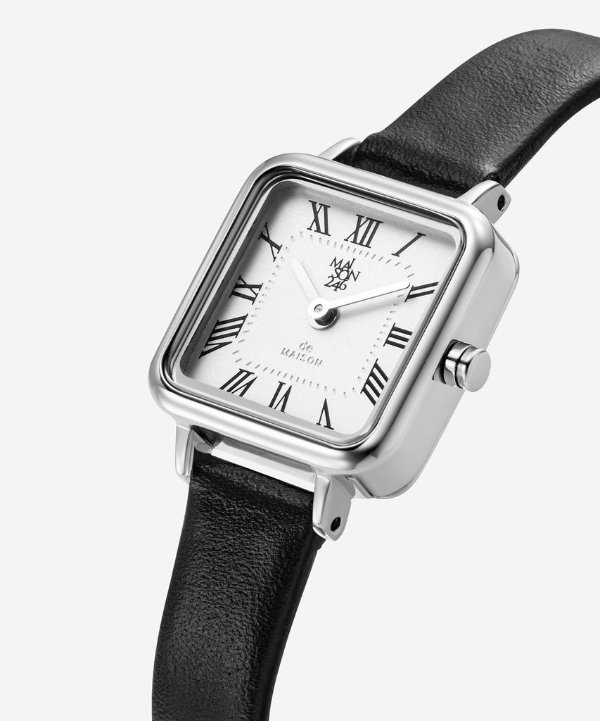 Mejong246 Women'S Leather Watch Ms246-10 Wh/Bk