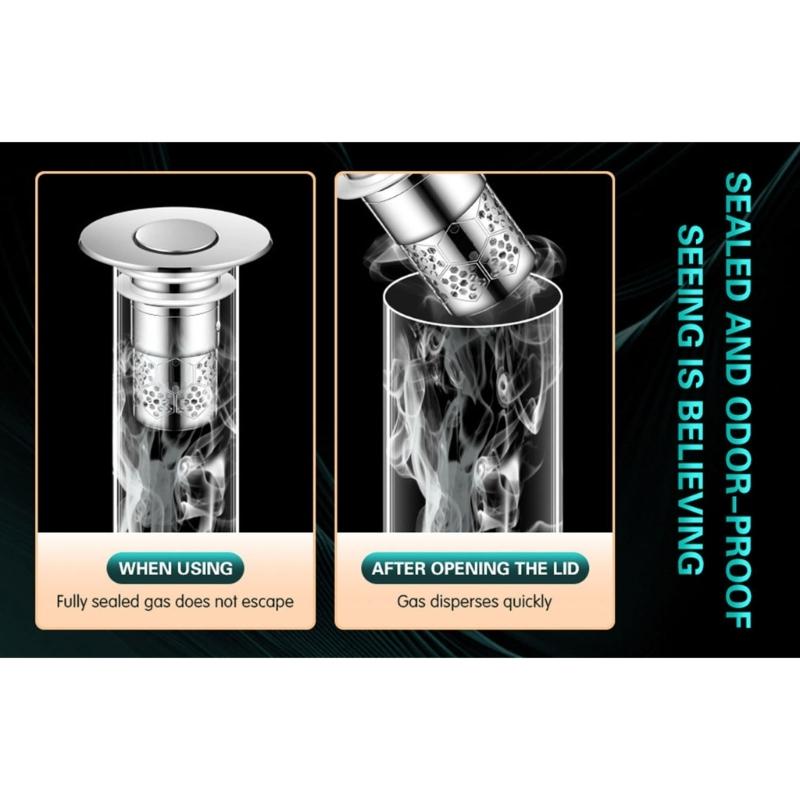 

652F Metal Drain Filter Bounce Cores Sink Drain Plug Sink Basins Drain Basket Sink Stoppers for Bathroom Kitchen Enduring China Mainland