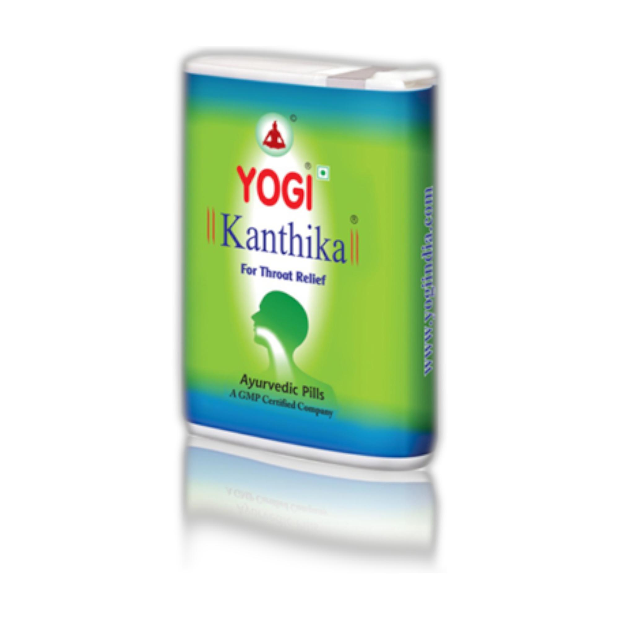 

Yogi Kanthika Ayurvedic Throat Relief Pills Pack of 2, 140 Pills Each Sugar-Free Lozenges For Cough And Sore Throat