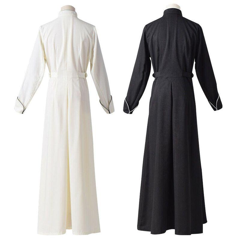 Halloween Adult Men and Women Medieval Clothing Black Beige Priest Cos Costume Robe Formal Dress Cosplay Stage Costume