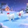 Desktop Garden Decorations Miniature Polar Bear Figurines Durable Synthetic Resin Animal Holiday Landscape Accessories Ornaments Decorative Accents