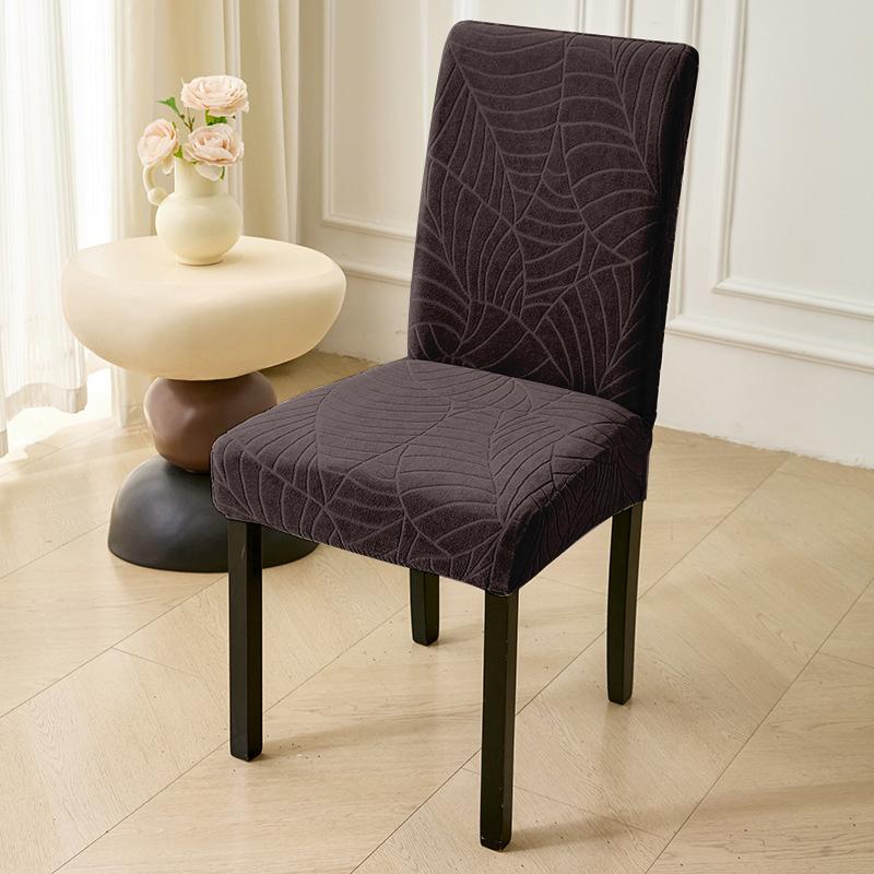 Jacquard Uni Stuhlbezug Schmutzabweisender Sitzbezug für Hochzeit Esszimmer Restaurant Büro Bankett Weicher Langlebiger Stuhlbezug