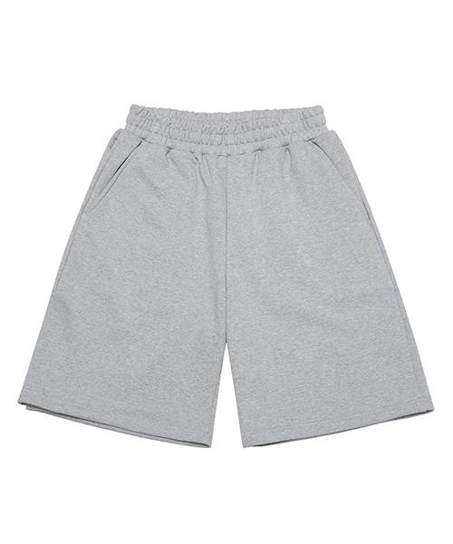 Arrayed Comfy Inverted Pleated Sweat Half Pants [Green]