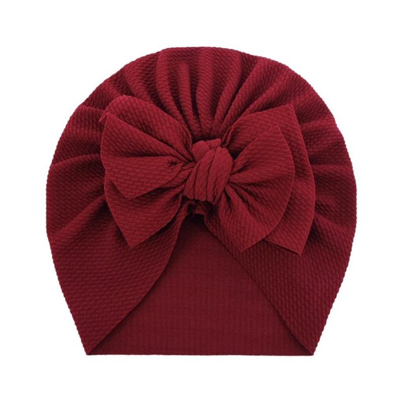 New baby spring and autumn thin threaded bow hat, cute girl pullover hat, children's hat
