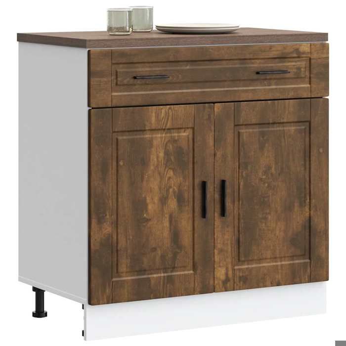 VidaXL Kitchen Cabinet Porto Smoked Oak Engineered Wood 853982