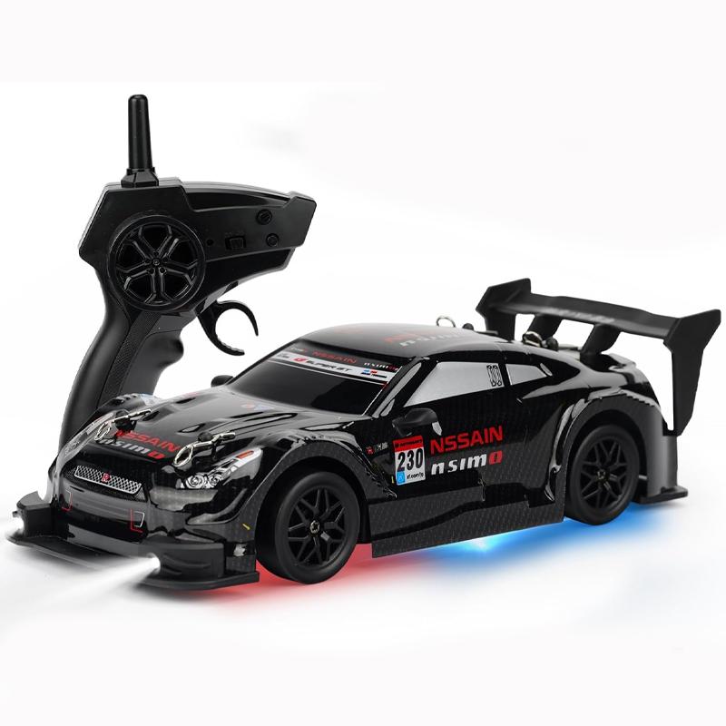 2.4G Remote Control Racing Car 1:24 Scale 4WD High Speed Drift RC Car 20KM/H Replaceable Tires Electric Hobby Toy for Boys Gifts
