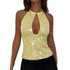 Summer Fashion Women's New Spice Girls Sequins Sexy Neck Suspender Sleeveless Halter Top Women